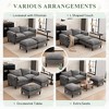 Convertible Sectional Sofas with Storage Footstools, 2-Seater Sofa for Living Room, Bedroom, Office, Small Spaces - 2 of 4