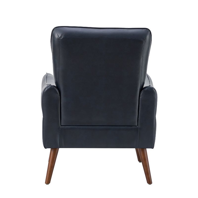 Alzira Vegan Leather Armchair with Tufted Back | KARAT HOME, 5 of 12
