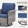 Buenhomino 6 Pieces Outdoor Patio Furniture Set, Rattan Wicker Swivel Rocker Chairs Sets with Ottomans, Sofa Couch, and Coffee Table - 3 of 4