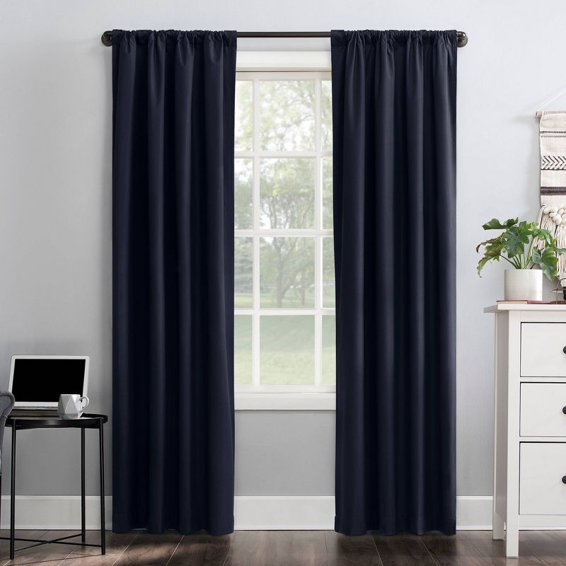Cyrus Thermal Total Blackout Back Tab Curtain Panel - Sun Zero, 3 of 13