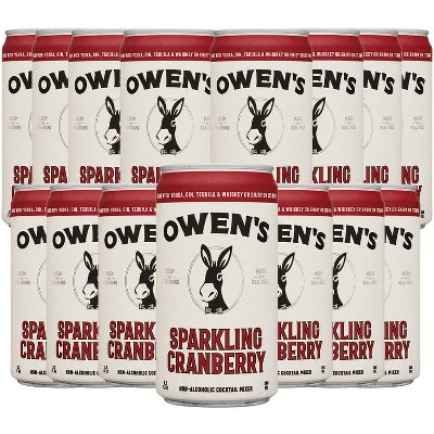 Owen’s Craft Mixers |Sparkling Cranberry| Handcrafted in the USA with Premium Ingredients | Vegan & Gluten-Free Soda Mocktail and Cocktail Mixer
