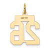 Black Bow Jewelry 14k Yellow Gold, Jersey Collection, Small Number 26 Pendant - 3 of 4