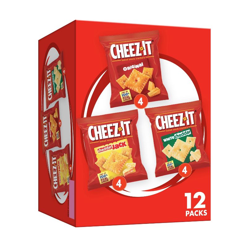 Cheez-It Baked Snack Crackers Variety Pack 12ct, 1 of 9