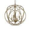 Yosemite Home Decor 4 Light Chandelier in Satin Brass Finish (17.7 x 17.7 x 19.7) - 3 of 4