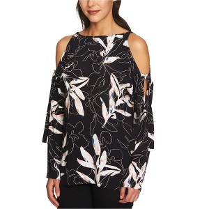 1.STATE Womens Botanical Floral Knit Blouse - 1 of 1