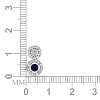 Pompeii3 5/8 ct Diamond & Blue Sapphire Halo Drop Studs Womens Earrings 10k White Gold - 3 of 4