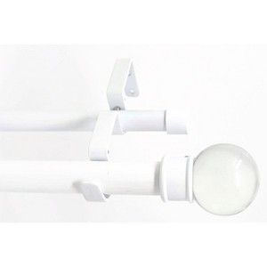 Urbanest Crystal Ball Manhattan 1-inch 3-4 inch Double Drapery Curtain Window Rod Set - 1 of 4