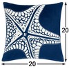 Kumasinova 20" Square Cotton Down Pillow,Luxury Couch Pillows with Hidden Zipper,Decorative Pillows for Bed,Perfect Bed Pillows for Home&Hotel Decor - 3 of 4
