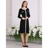 INSPIRE CHIC Women's Knit Long Sleeve Contrast Color Midi Sweater Dress - 2 of 4