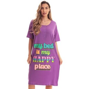 Just Love Short Sleeve Nightgown Sleep Dress for Women Sleepwear - 1 of 3