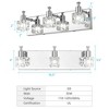 Costway 3-Lights Modern Bathroom Vanity Light Crystal Light Fixture Chrome Plated - 3 of 4