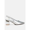 Zofoya Metallic Faux Leather Slingback Sandals - 2 of 4