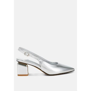 Zofoya Metallic Faux Leather Slingback Women Sandals - 1 of 4