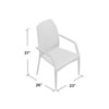 Rbied Wicker Outdoor Stackable Dining Chair Lounge Chair Lawn Chair in Brown Set of 2 - 4 of 4