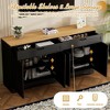 NicBex 2-Piece 72"H Vintage Bookcase Set with Adjustable Shelves, Free Standing 5 Tier Wood Grain Bookshelves, Farmhouse Two-Tone Storage Cabinet - 4 of 4