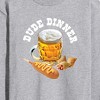 Men's - Instant Message - Dude Dinner Beer Corn Dog Long Sleeve Graphic T-Shirt - 2 of 4