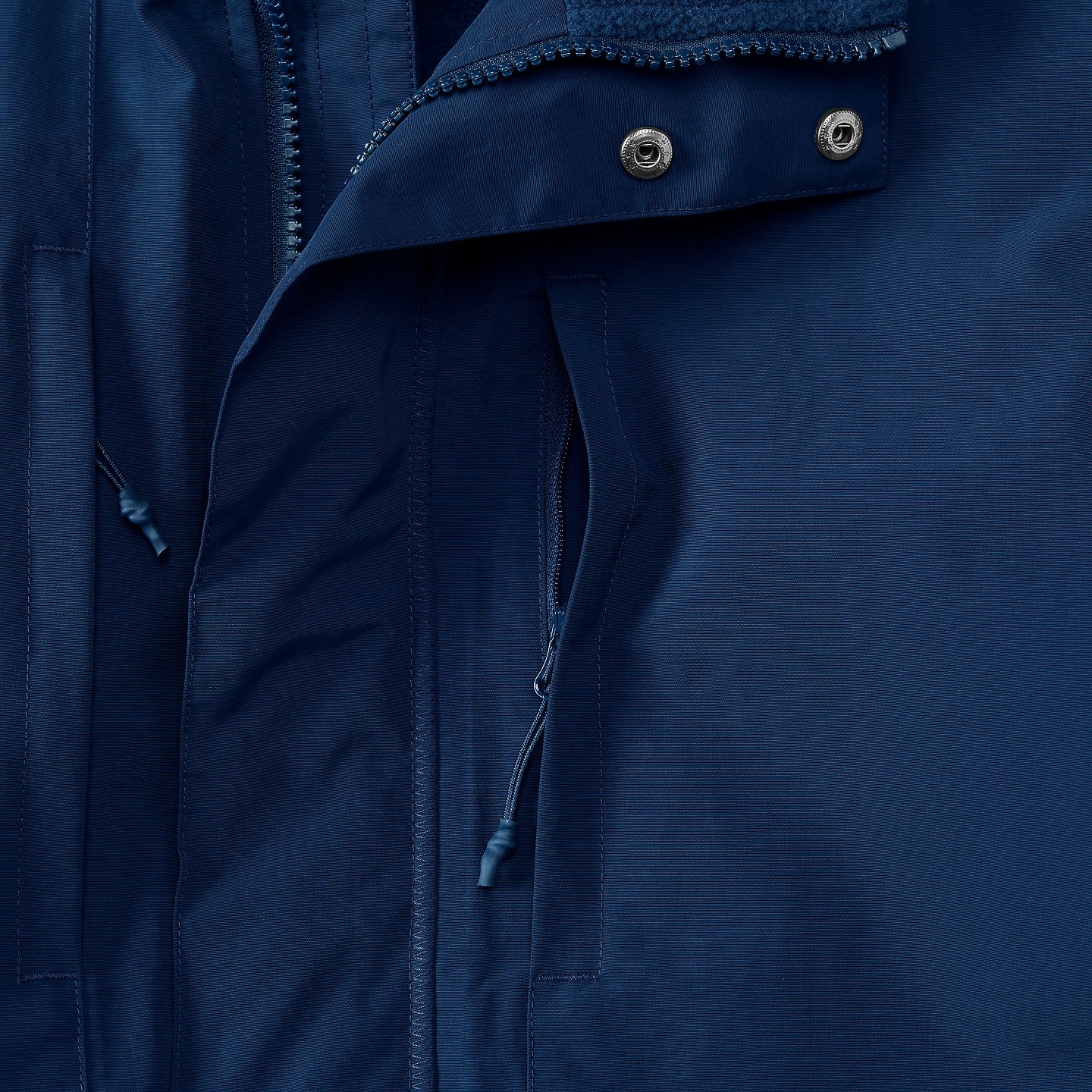 Мужское пальто Lands' End Squall Waterproof Insulated Winter Stadium Coat - Small - Deep Sea Navy, цвет: Тёмно-синий — фото 5