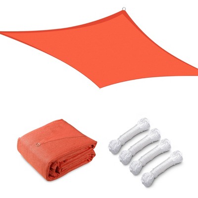 Yescom 16x12 Ft 97% UV Block Rectangle HDPE Sun Shade Sail Heavy Duty Canopy Garden Red