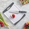 Farberware Nonslip Poly Cutting Board, 8x10-Inch, Gray and White - 4 of 4
