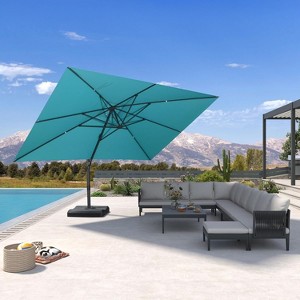 PURPLE LEAF Cantilever Telescopic Umbrella for Swimming Pool, Patio, Porch, Garden - 1 of 4
