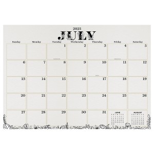 TF Publishing July 2025 - June 2026 Floral Medium Desk Pad Monthly Blotter Calendar - 1 of 4