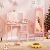 Tangkula Kids Jewelry Cabinet w/ Full-Length Mirror Foldable Drawer Anti-toppling System - 4 of 4