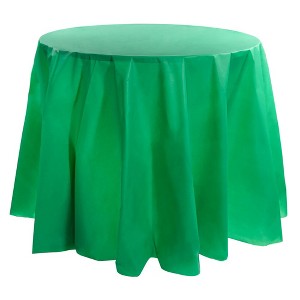 Smarty Had A Party 84" Hunter Green Round Disposable Plastic Tablecloths (96 Tablecloths) - 1 of 1