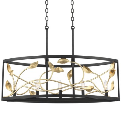 Photo 1 of *NEW* Possini Euro Design Black Linear Island Pendant Lighting 34" Wide