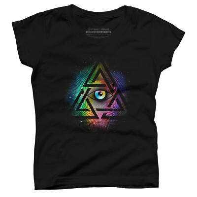 Girl's Design By Humans Eye of Horus By clingcling T-Shirt