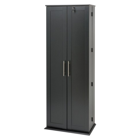 Media storage cabinet store with doors