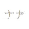 Haus of Brilliance Silver Yellow Diamond Accent Dragonfly Stud Earrings - 2 of 4