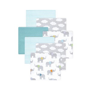 Little Treasure Hudson Baby Cotton Poly Flannel Receiving Blankets 7Pk Multipack - 1 of 2