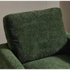 Karl Home Modern Comfy Upholstered Armchair with Back Pillow, 360 Degree Square Swivel Barrel Accent Chair for Living Room Dark Green - 2 of 4