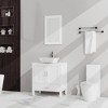 Resenkos 30" Bathroom Vanity and Sink Combo - Glass Top Cabinet with Mirror, - 3 of 4
