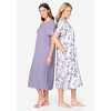 Only Necessities Plus Size  2-Pack Bib Gown - 4 of 4