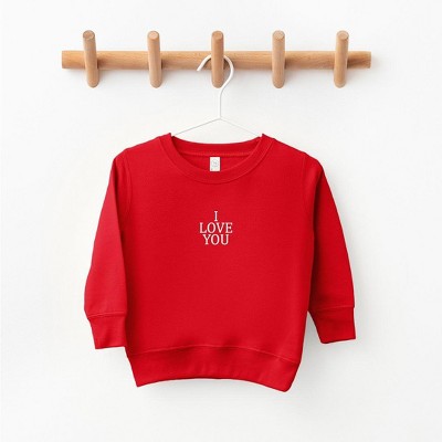 The Juniper Shop Embroidered I Love You Words Toddler Graphic Sweatshirt