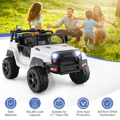 White 12V Kids Ride On SUV with Remote Control
