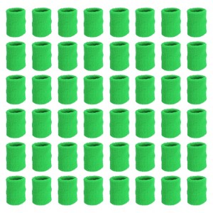 Unique Bargains Cotton Terry Cloth Tennis Basketball Working Out Running Wicking Air Permeable Sports Sweatbands 48 Pcs - 1 of 4