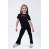 Barbie Cropped Ribbed T-Shirt and Flare Pants Outfit Set - 2 of 4
