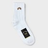 Girls' 2pk 'Croissant' Mid Crew Socks - art class™ White - 2 of 3