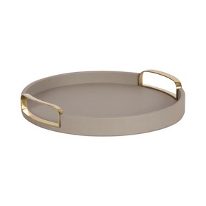 Kate and Laurel Valeska Round Tray with Handles - 1 of 4