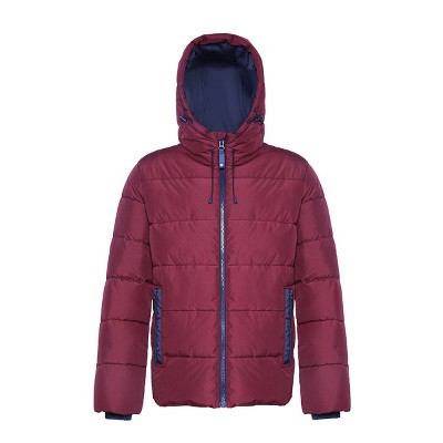Мужские куртки Rokka&Rolla Men's Heavy Winter Coat Thermal Heat Puffer Jacket-Burgunday, size Small — фото 6