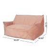 CAVINAS Chenille Oversized Bean Bag Chair,Lazy Chair with Armrests,Cozy Lounge Chair for Living Room - 3 of 4