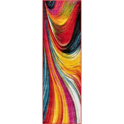 Well Woven Aurora Swirl Lines Modern Geometric Abstract Brush Stroke ...