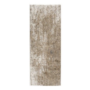 LIVN CO. Modern Abstract Soft Plush Area Rug, Grey/Cream - 1 of 4