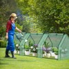 Aoodor Mini Greenhouse with Zipper Doors, Portable Garden Greenhouse with Roll-up Zipper Doors, UV-Protected for Outdoor Plants - 2 of 4