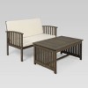 Carolina 2pc Acacia Loveseat and Coffee Table - Christopher Knight Home
 - 2 of 4