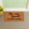 28" x 16" Nature Coir Mat, Be our guest but - 2 of 4
