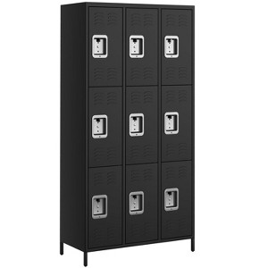 ODK 9 Doors Metal Office Storage Cabinet, Metal Lockers for Employees with 27 Hooks & 9 Shelves, 72 IN Steel Storage Cabinet for Home, Office, Gym - 1 of 4