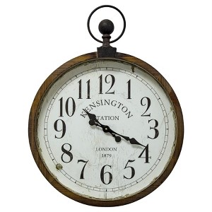 Yosemite Home Decor Kensington Station Pocket Watch Style Wall Clock - 1 of 4